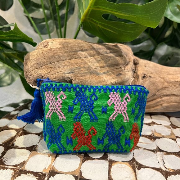 Handmade Handbags - Handmade Embroidered Mexican Coin Purse